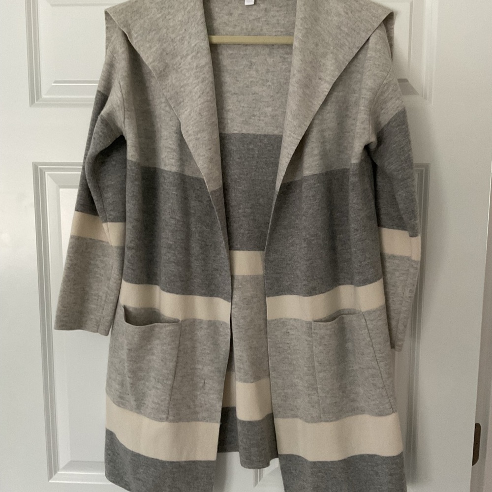 Full Milano Stripe Coatigan NWOT